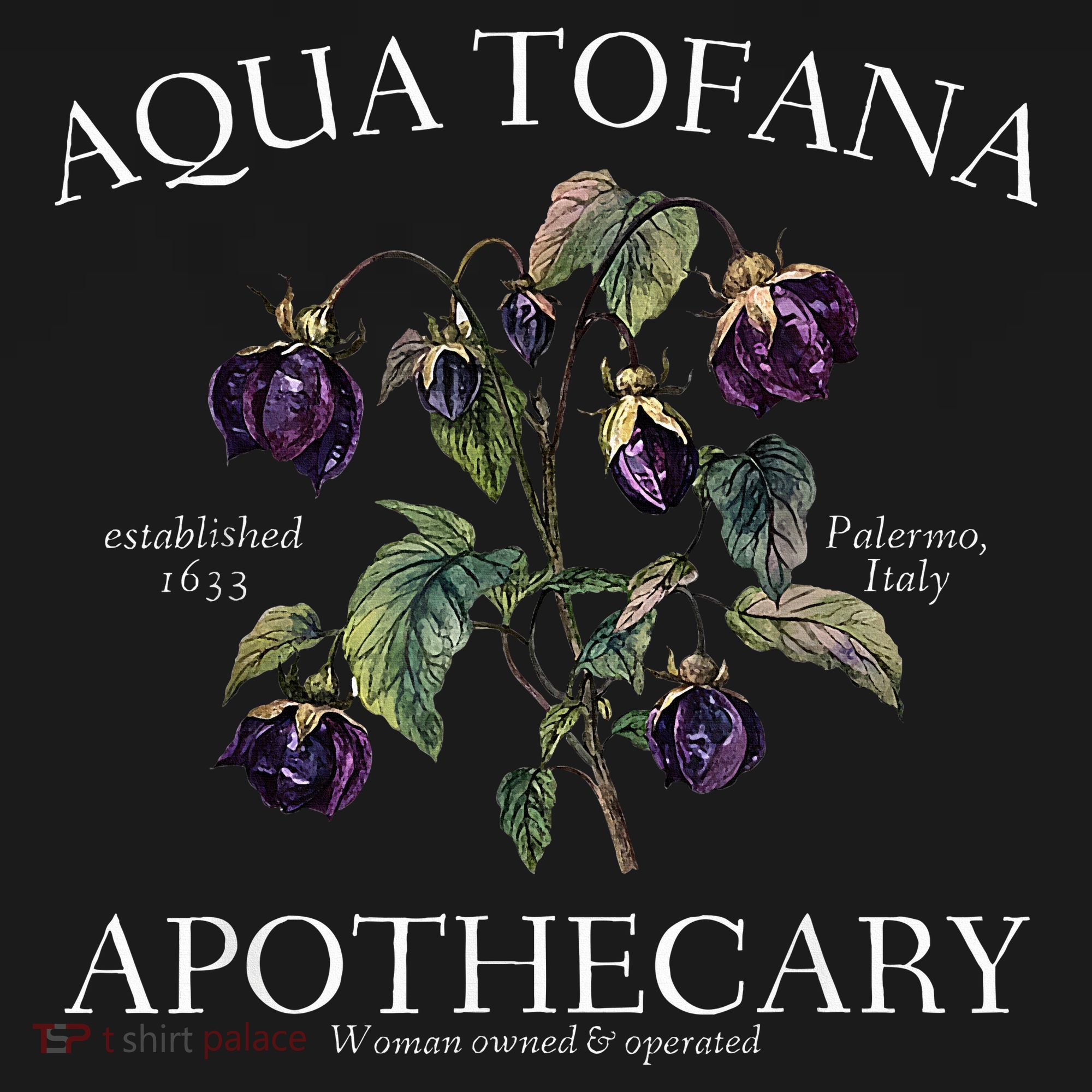 Funny Feminist Aqua Tofana Apothecary Vintage T-Shirt