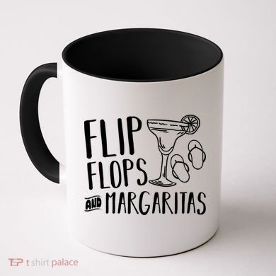 Flip Flops And Margaritas Funny Beach Summer Vacation Cool Gift Coffee Mug