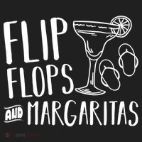 Flip Flops And Margaritas Funny Beach Summer Vacation Cool Gift Hat thumb 2