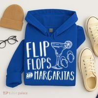 Flip Flops And Margaritas Funny Beach Summer Vacation Cool Gift Hoodie thumb 4