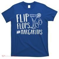 Flip Flops And Margaritas Funny Beach Summer Vacation Cool Gift T-Shirt thumb 0