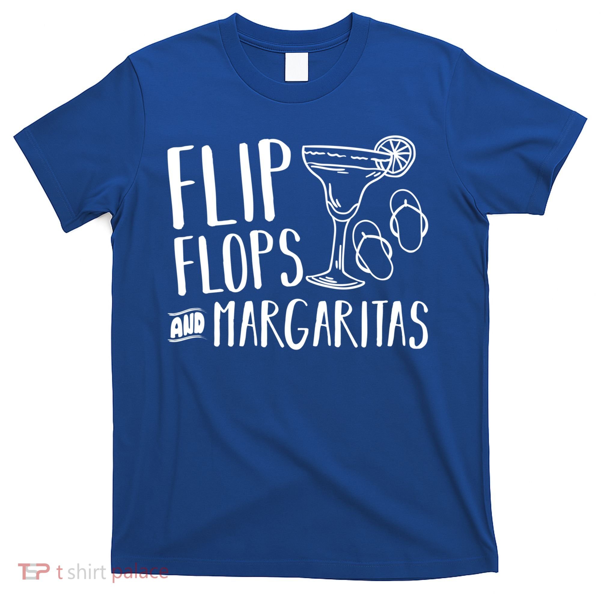 Flip Flops And Margaritas Funny Beach Summer Vacation Cool Gift T-Shirt