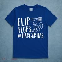Flip Flops And Margaritas Funny Beach Summer Vacation Cool Gift T-Shirt thumb 5