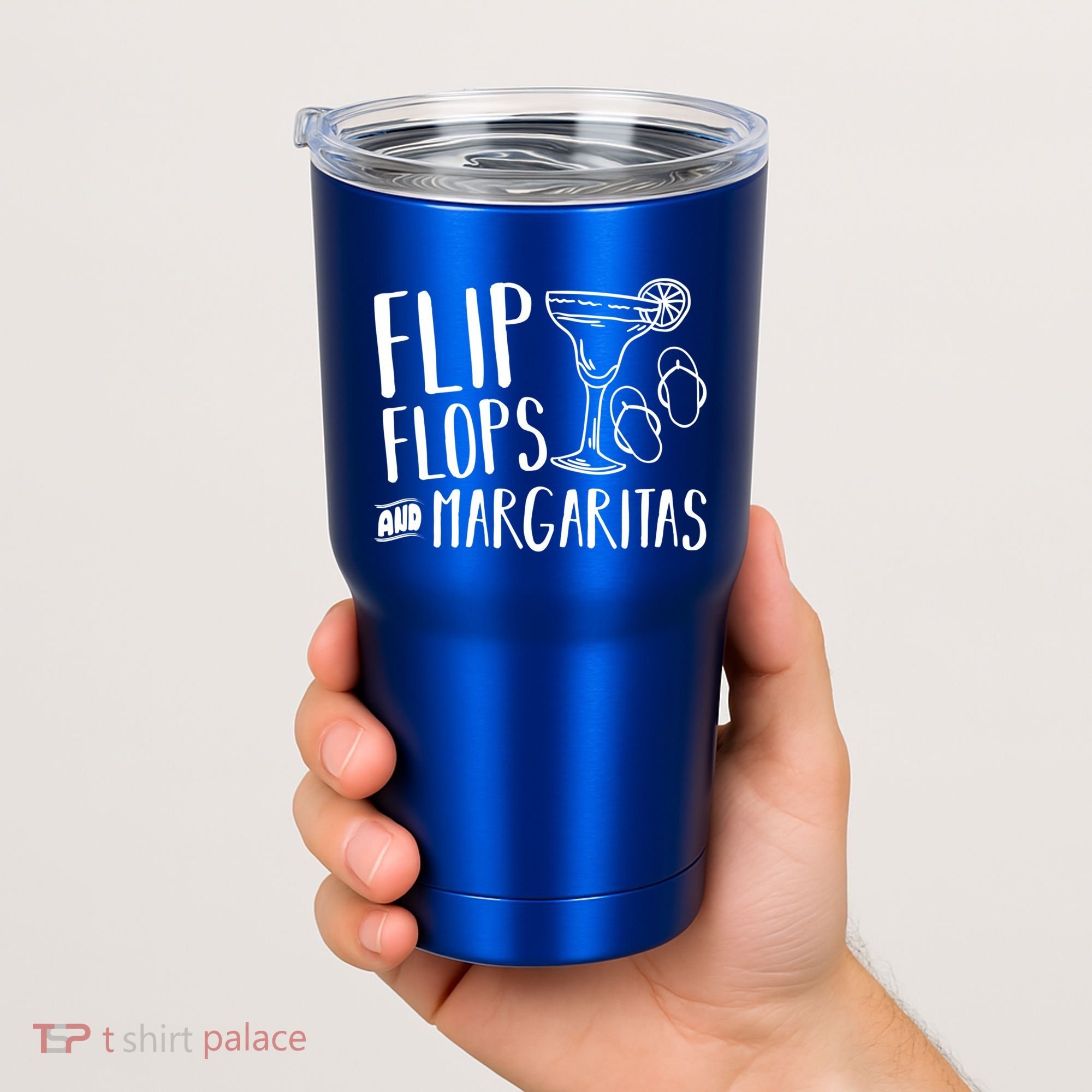 Flip Flops And Margaritas Funny Beach Summer Vacation Cool Gift Tumbler