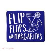 Flip Flops And Margaritas Funny Beach Summer Vacation Cool Gift Mousepad thumb 0