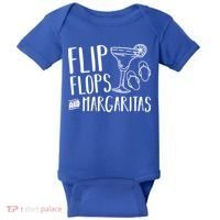 Flip Flops And Margaritas Funny Beach Summer Vacation Cool Gift Baby Bodysuit thumb 0