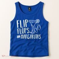 Flip Flops And Margaritas Funny Beach Summer Vacation Cool Gift Tank Top thumb 2