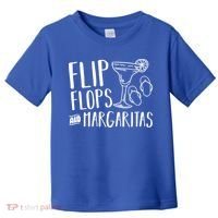 Flip Flops And Margaritas Funny Beach Summer Vacation Cool Gift Toddler T-Shirt thumb 0