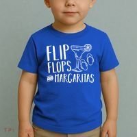 Flip Flops And Margaritas Funny Beach Summer Vacation Cool Gift Toddler T-Shirt thumb 2
