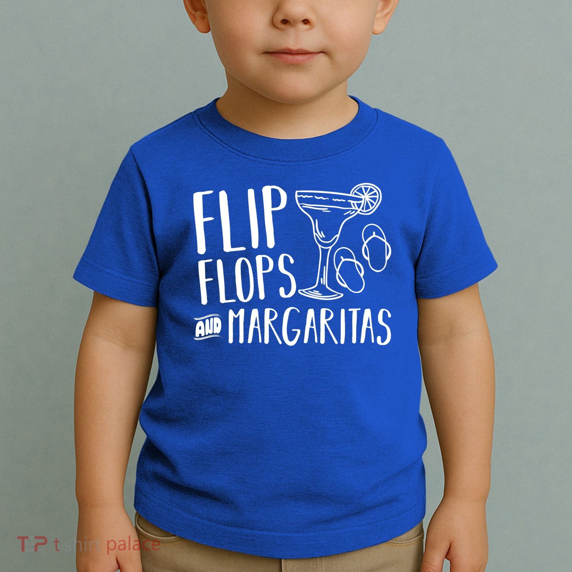 Flip Flops And Margaritas Funny Beach Summer Vacation Cool Gift Toddler T-Shirt