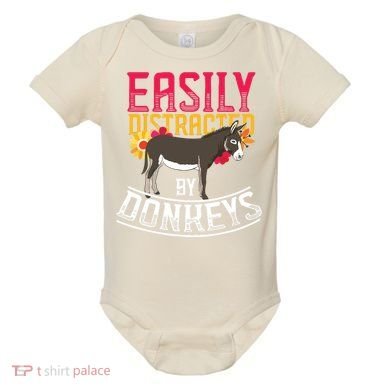 Funny Farm Animal Lover Gift Donkey Baby Bodysuit