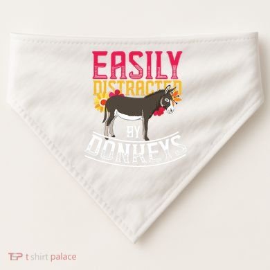 Funny Farm Animal Lover Gift Donkey USA-Made Doggie Bandana