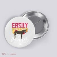 Funny Farm Animal Lover Gift Donkey Button thumb 0