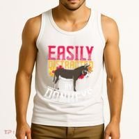 Funny Farm Animal Lover Gift Donkey Tank Top thumb 3