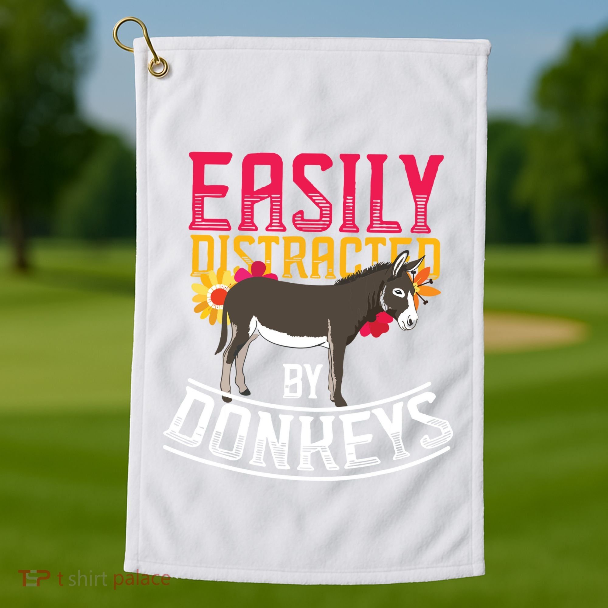 Funny Farm Animal Lover Gift Donkey Golf Towel