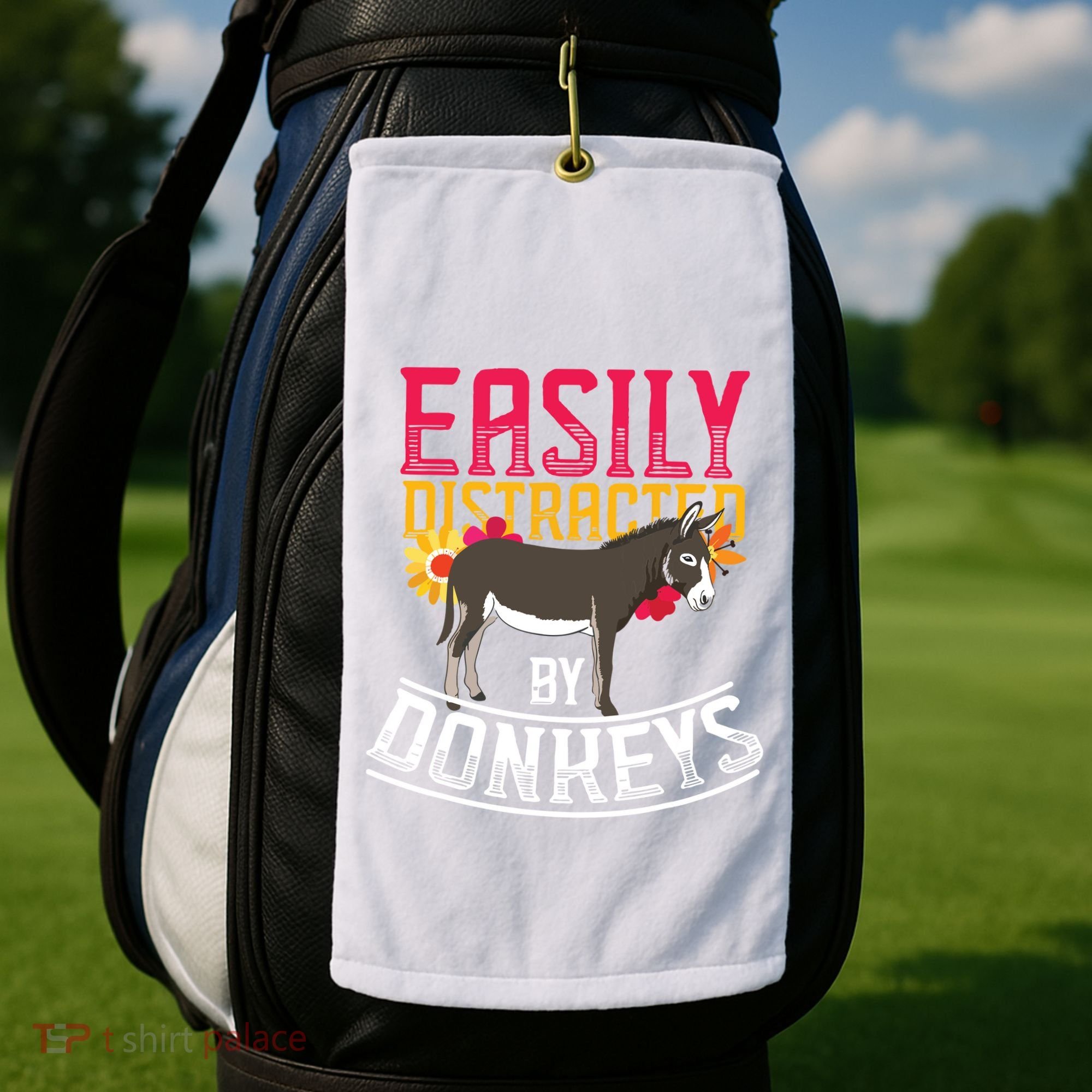 Funny Farm Animal Lover Gift Donkey Golf Towel
