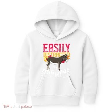 Funny Farm Animal Lover Gift Donkey Kids Hoodie