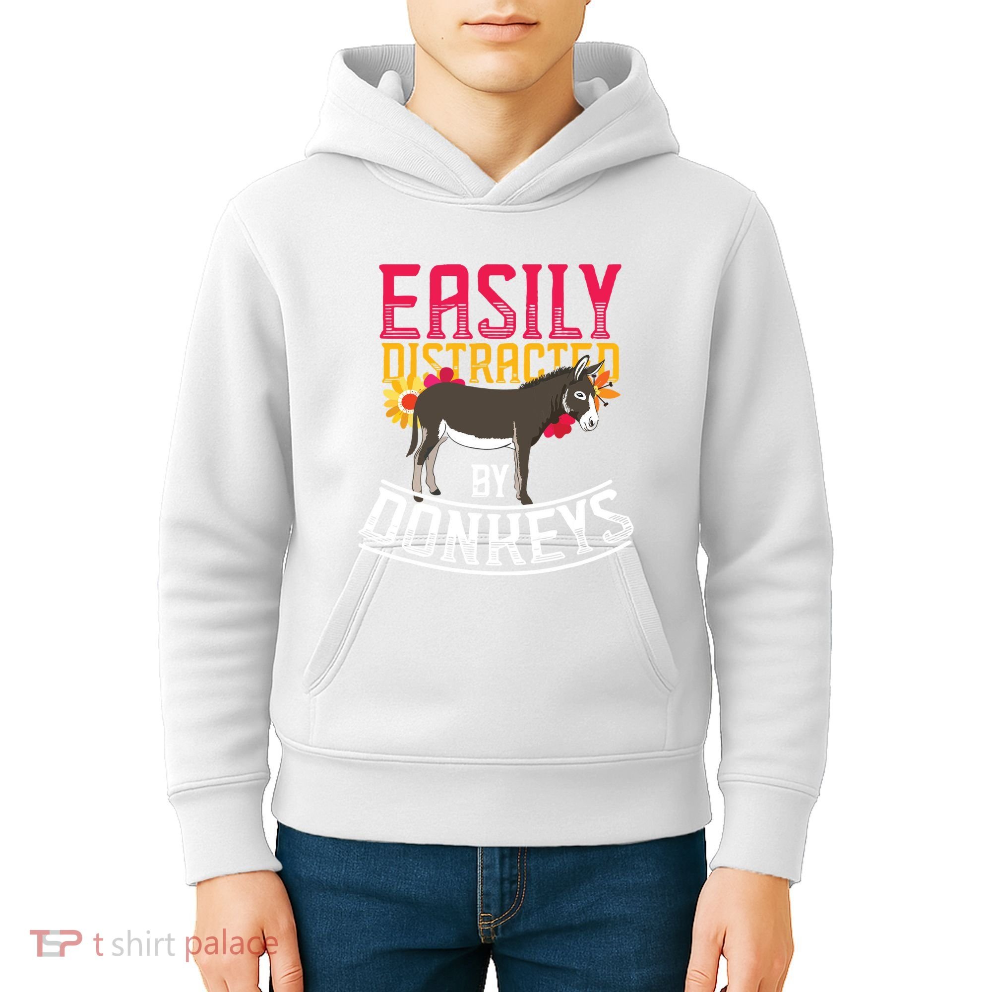 Funny Farm Animal Lover Gift Donkey Kids Hoodie