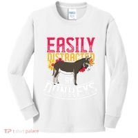 Funny Farm Animal Lover Gift Donkey Kids Long Sleeve Shirt thumb 0
