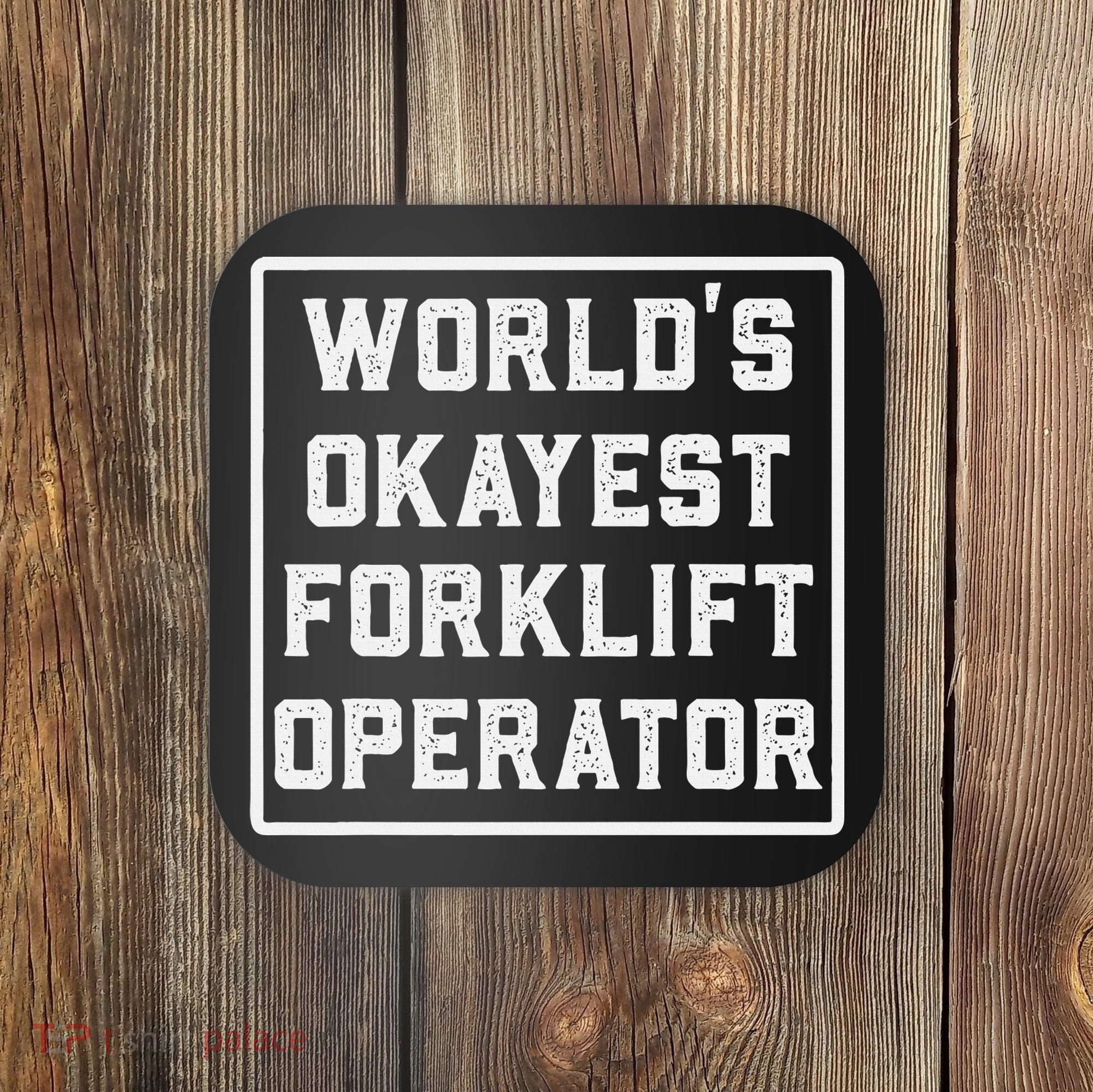 Funny Forklift Art For Women Certified Forklift Drivers Coaster
