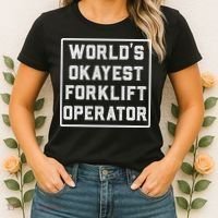 Funny Forklift Art For Women Certified Forklift Drivers Women's T-Shirt thumb 2
