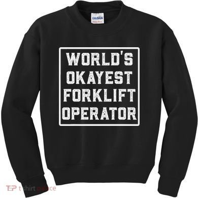 Funny Forklift Art For Women Certified Forklift Drivers Kids Sweatshirt