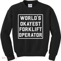 Funny Forklift Art For Women Certified Forklift Drivers Kids Sweatshirt thumb 0
