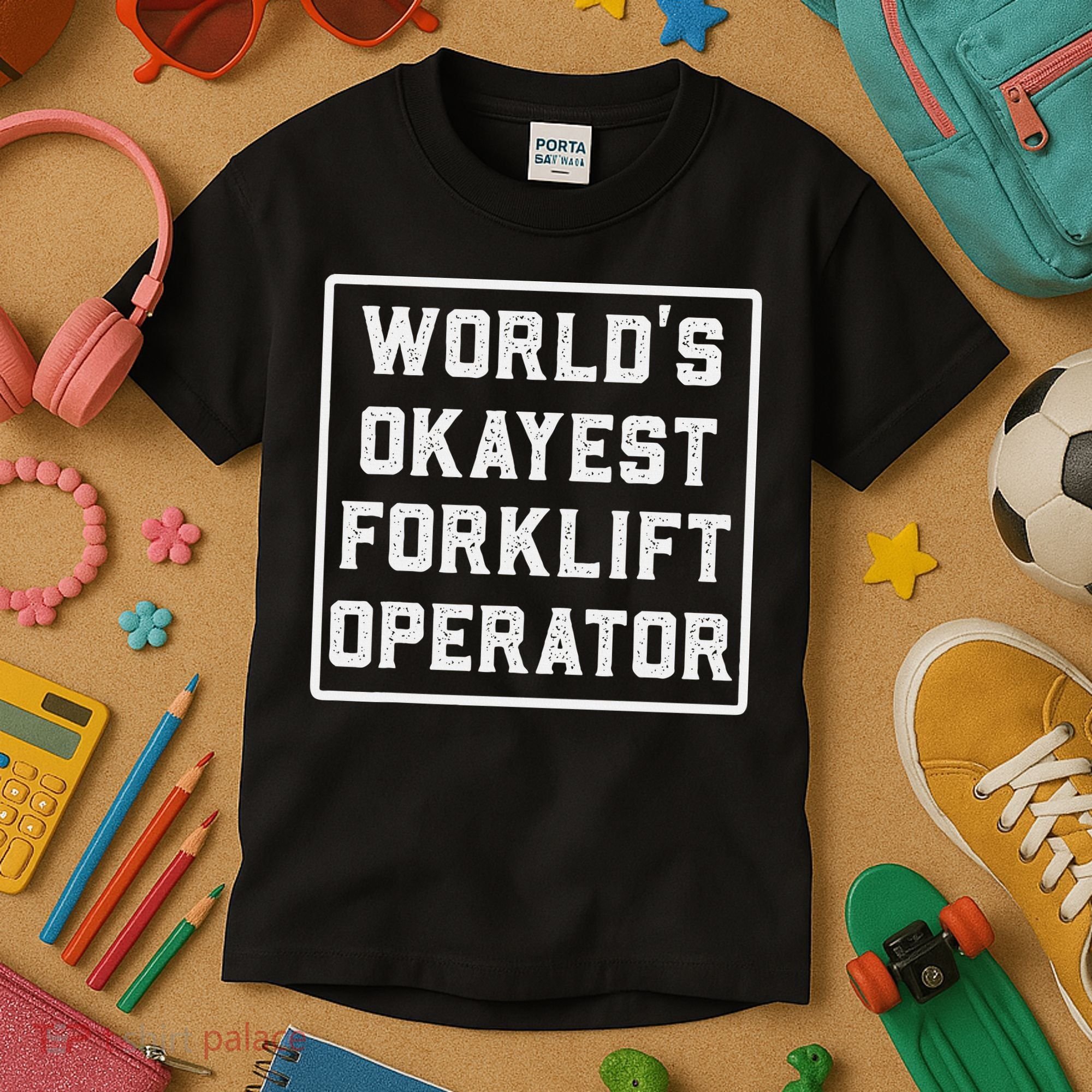 Funny Forklift Art For Women Certified Forklift Drivers Kids T-Shirt
