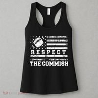 Fantasy Football American Commissioner Respect The Commish Women's Tank Top thumb 3