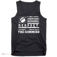 Fantasy Football American Commissioner Respect The Commish Tank Top thumb 0