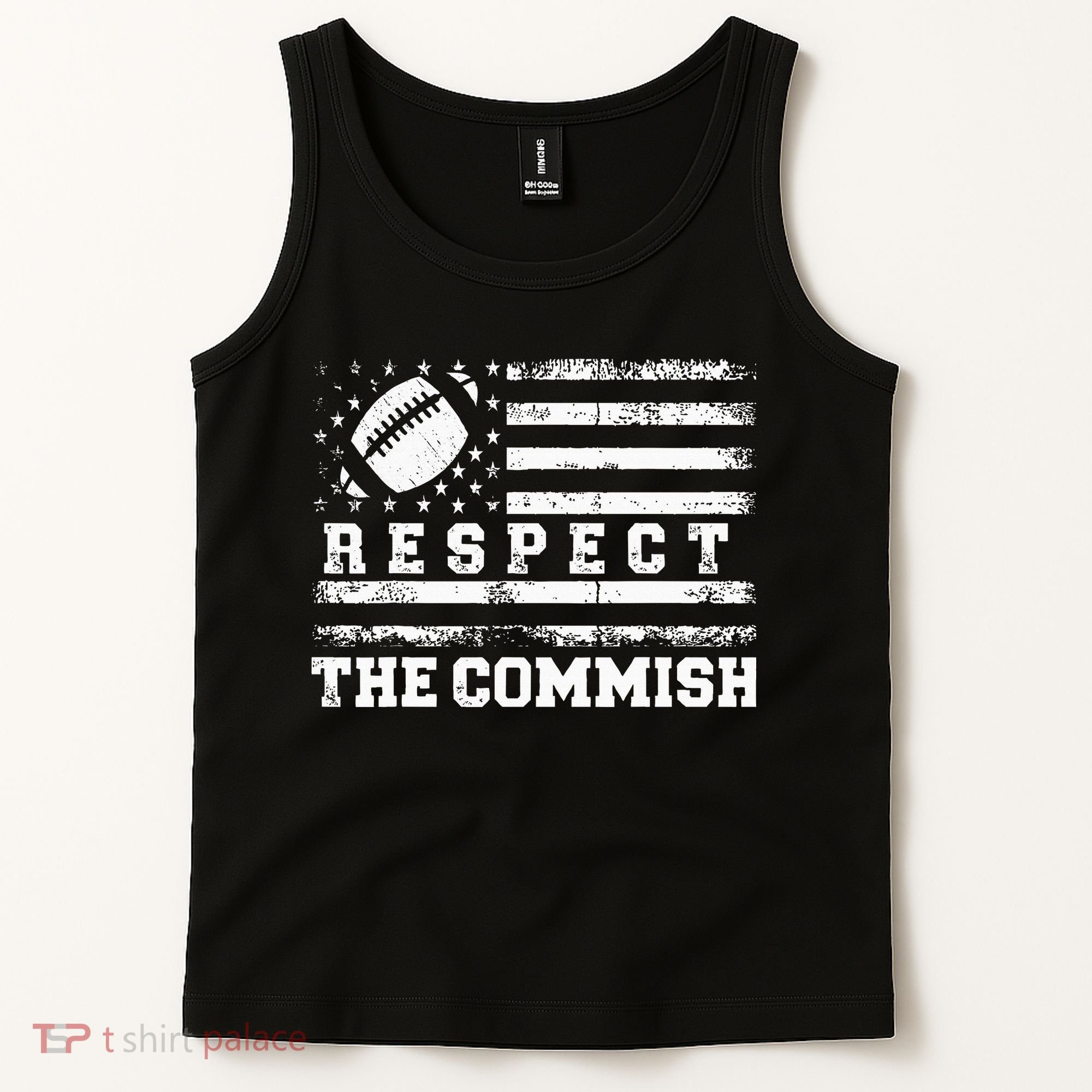 Fantasy Football American Commissioner Respect The Commish Tank Top