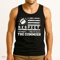 Fantasy Football American Commissioner Respect The Commish Tank Top thumb 3