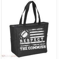 Fantasy Football American Commissioner Respect The Commish Tote Bag thumb 2