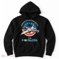 F16 Falcon American Patriotic Fighter Jet 4th Of July Flag Hoodie thumb 0