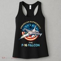 F16 Falcon American Patriotic Fighter Jet 4th Of July Flag Women's Tank Top thumb 3