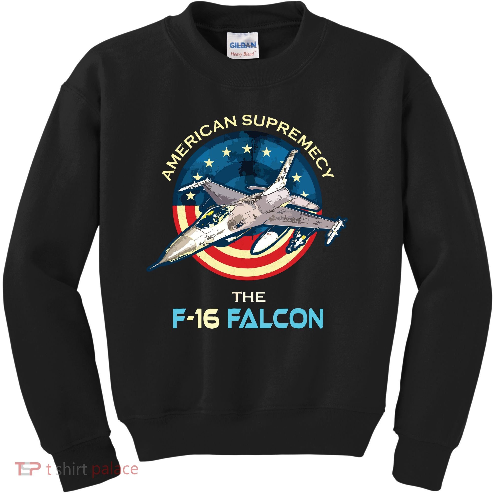 F16 Falcon American Patriotic Fighter Jet 4th Of July Flag Kids Sweatshirt