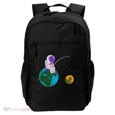 Funny Fishing Bitcoin Space Astronaut Backpack