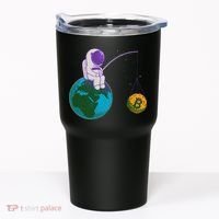 Funny Fishing Bitcoin Space Astronaut Tumbler thumb 0