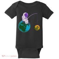 Funny Fishing Bitcoin Space Astronaut Baby Bodysuit thumb 0