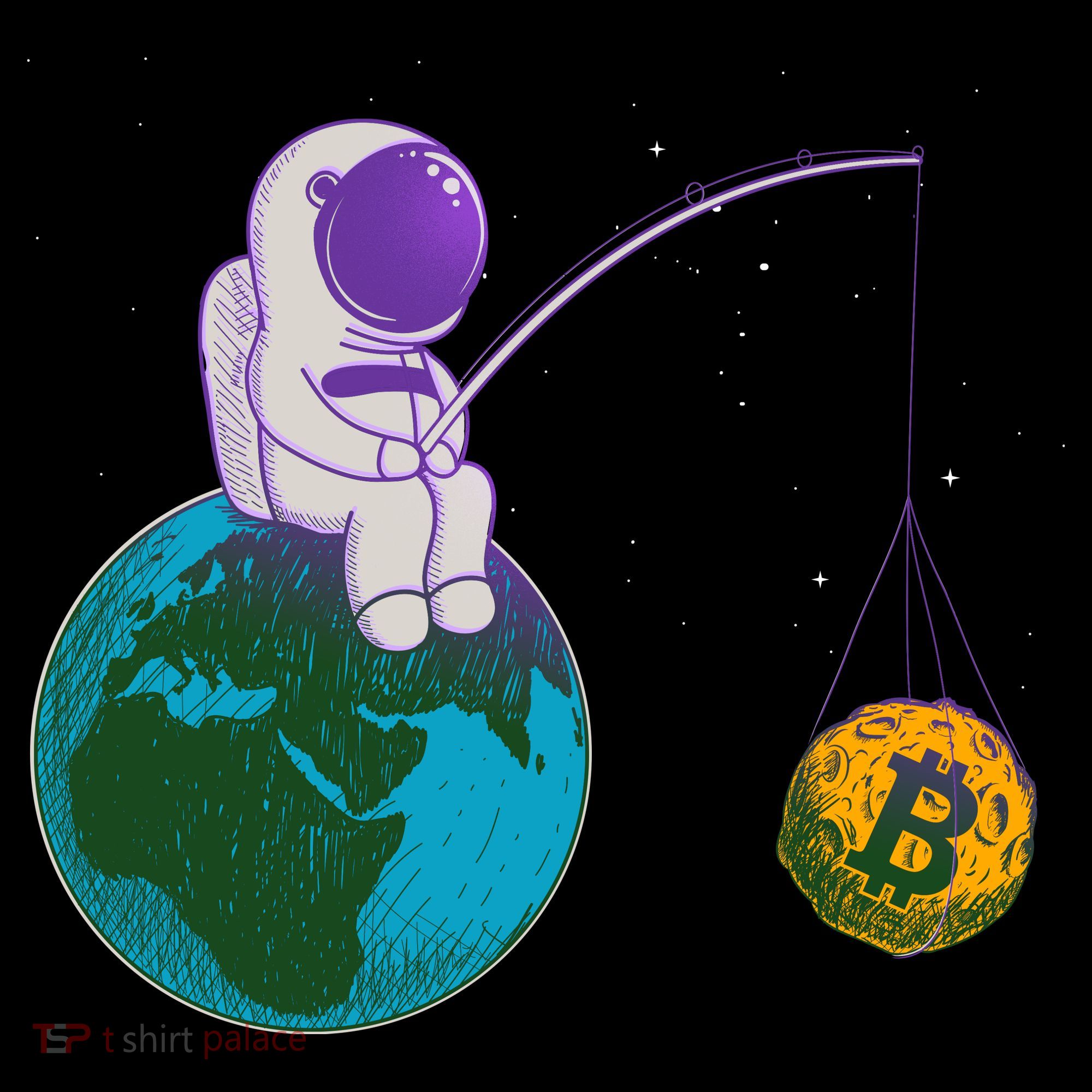 Funny Fishing Bitcoin Space Astronaut Baby Bodysuit