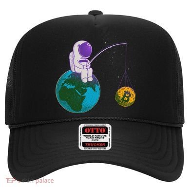 Funny Fishing Bitcoin Space Astronaut Hat