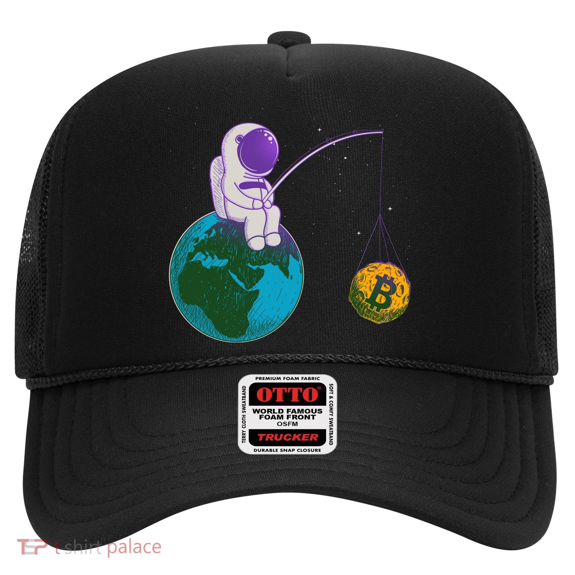 Funny Fishing Bitcoin Space Astronaut Hat