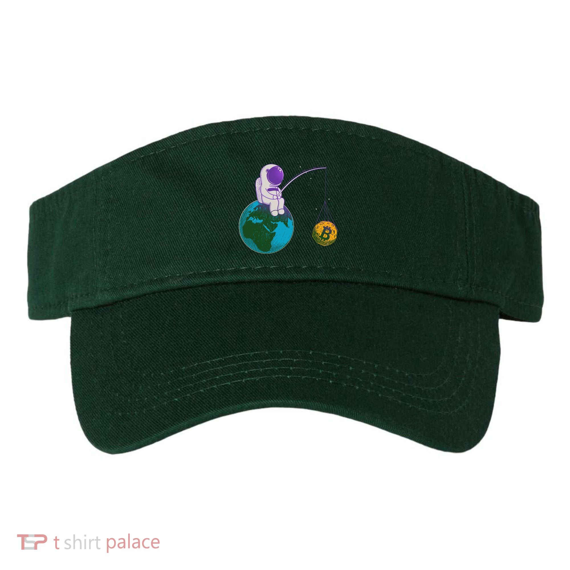 Funny Fishing Bitcoin Space Astronaut Visor