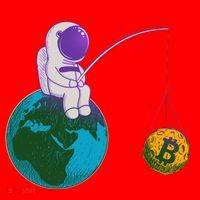 Funny Fishing Bitcoin Space Astronaut Santa Hat thumb 1