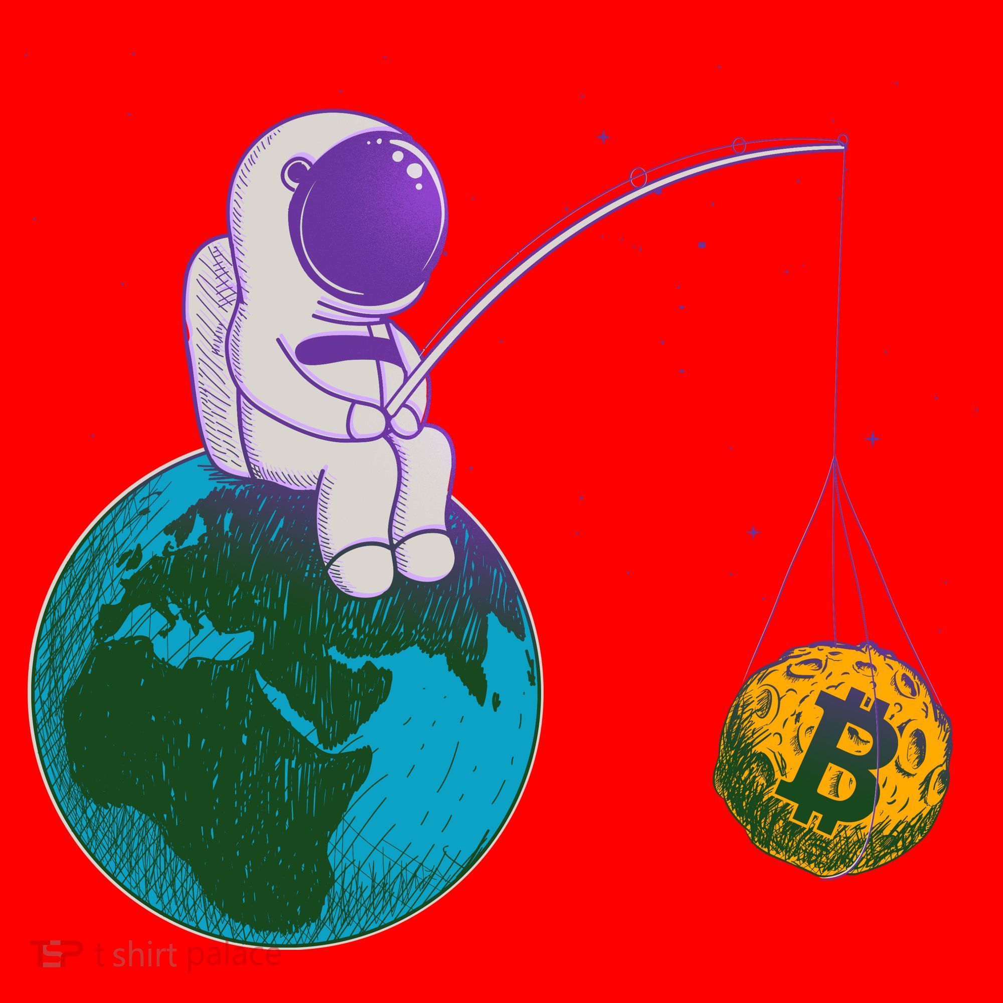 Funny Fishing Bitcoin Space Astronaut Santa Hat