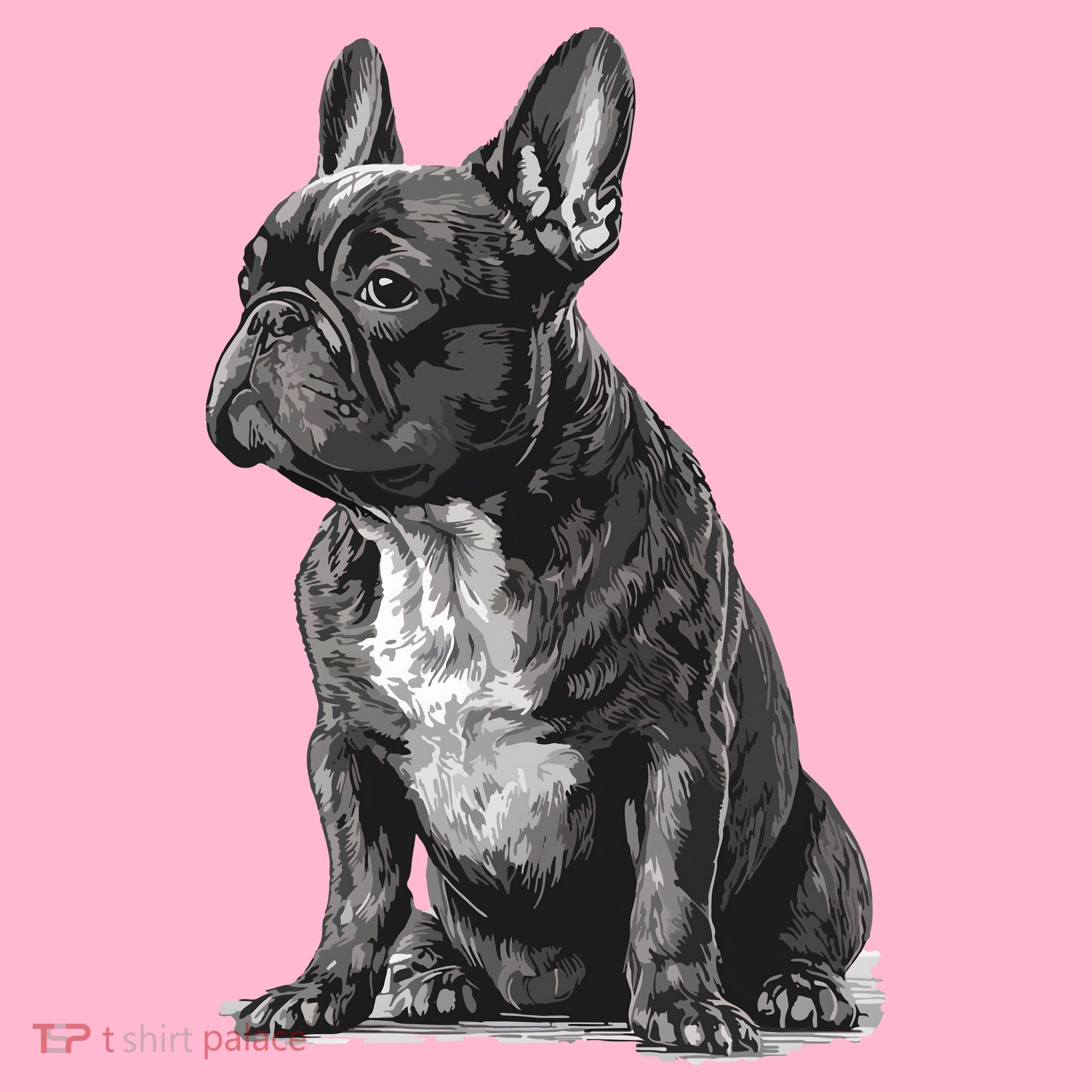 Funny French Bulldog Frenchie Black And White Coaster