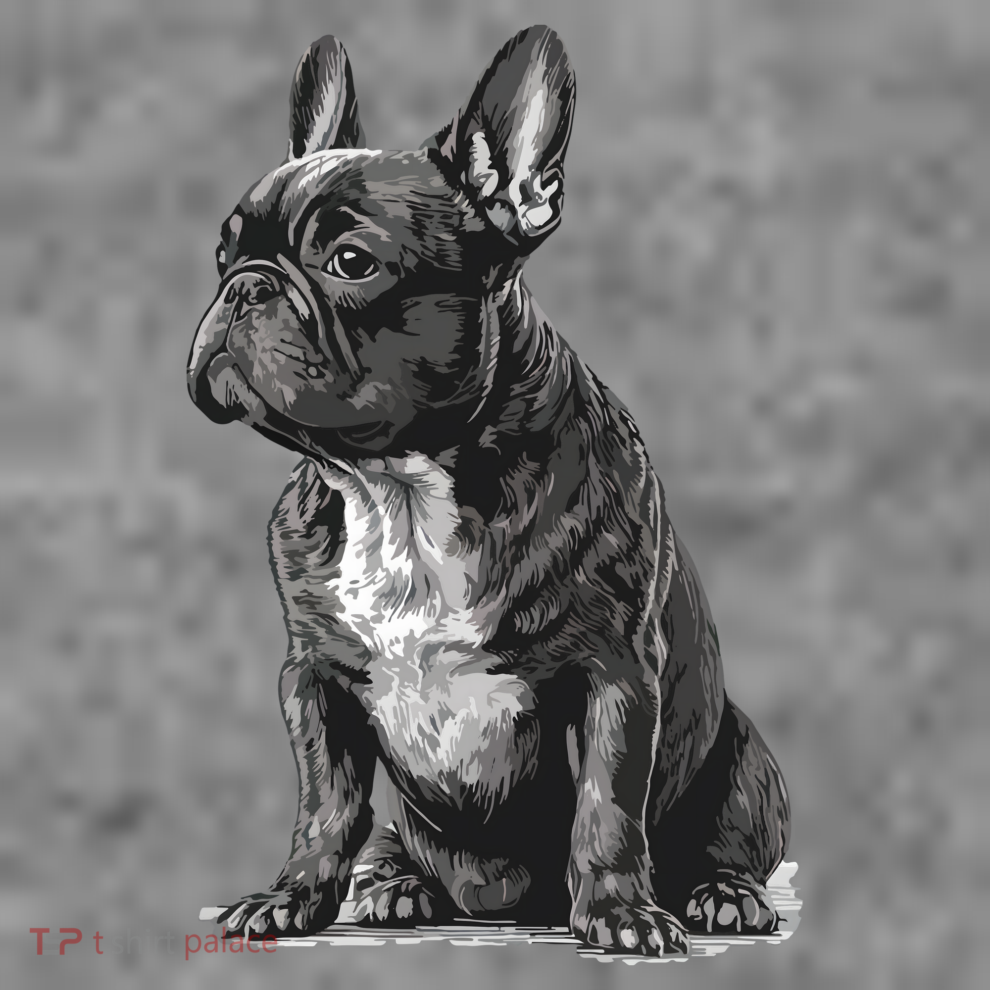 Funny French Bulldog Frenchie Black And White Toddler Hoodie