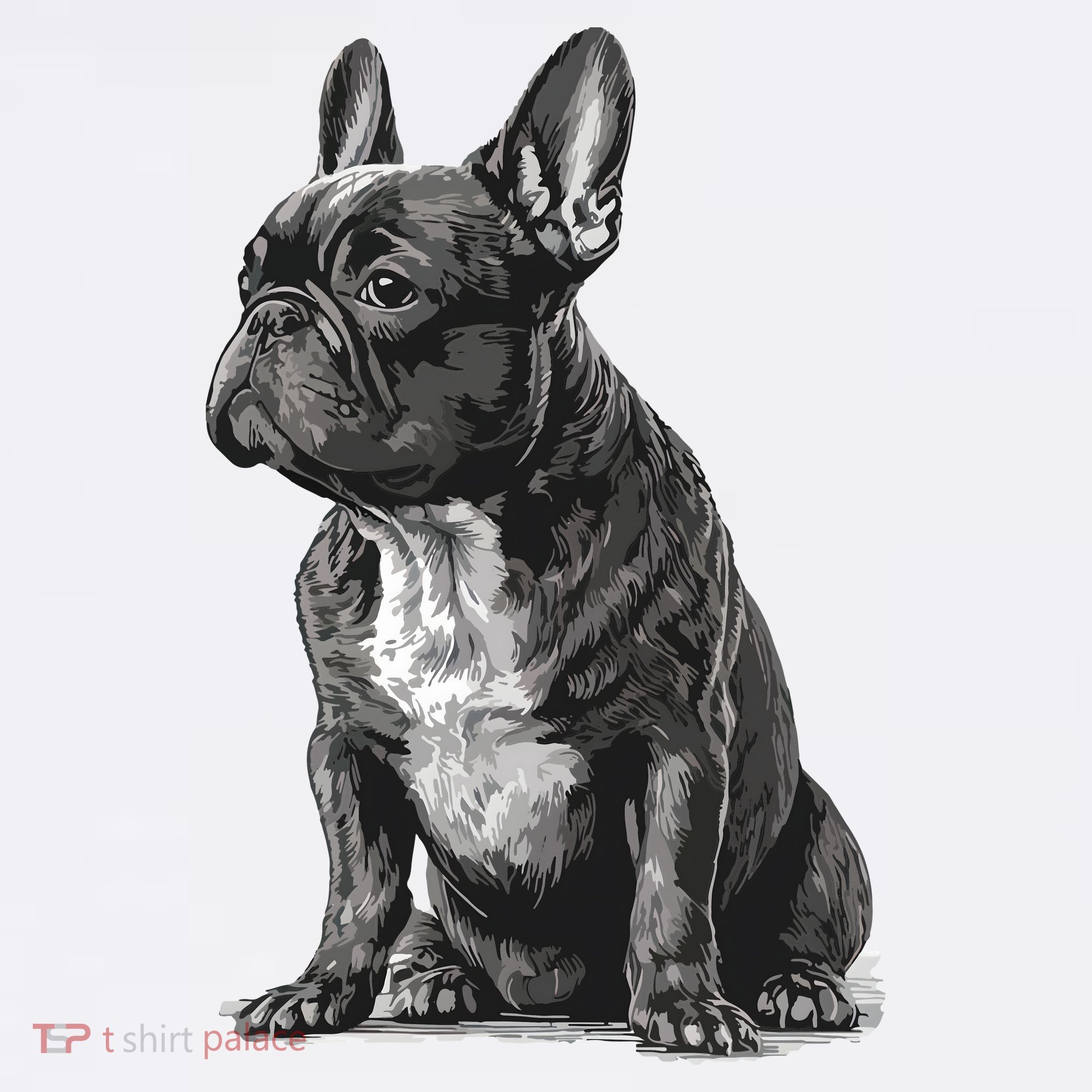 Funny French Bulldog Frenchie Black And White Apron