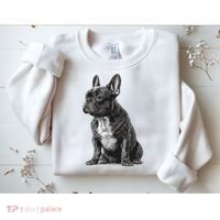 Funny French Bulldog Frenchie Black And White Sweatshirt thumb 2
