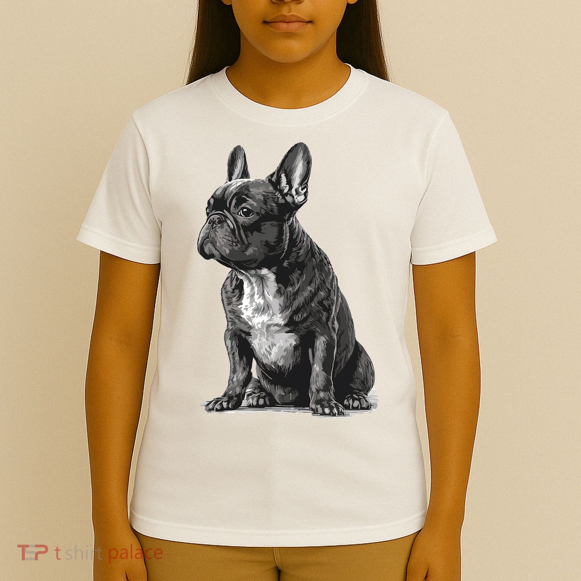 Funny French Bulldog Frenchie Black And White T-Shirt